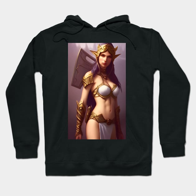 Beautiful Fantasy Elf Warrior Artwork Hoodie by PrancingPeekees